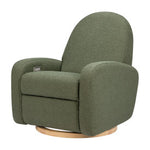 Babyletto Nami Glider Recliner w/ Electronic Control and USB - Olive Boucle with Light Wood Base