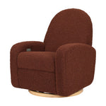 Babyletto Nami Glider Recliner w/ Electronic Control and USB - Rouge Teddy Loop with Light Wood Base