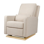 Babyletto Sigi Recliner and Glider - Performance Beach Eco-Weave with Light Wood Base