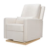 Babyletto Sigi Recliner and Glider - Performance Cream Eco-Weave with Light Wood Base - Kid's Stuff Superstore