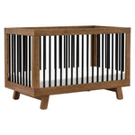 Babyletto Hudson 3-in-1 Convertible Crib with Toddler Conversion Kit - Natural Walnut and Black