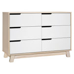 Babyletto Hudson 6-Drawer Assembled Double Dresser - Washed Natural and White