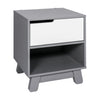 Babyletto Hudson Nightstand with USB Port - Grey and White - Kid's Stuff Superstore