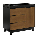 Babyletto Hudson 3-Drawer Changer Dresser with Changing Tray - Black and Natural Walnut