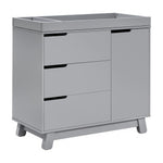 Babyletto Hudson 3-Drawer Changer Dresser with Changing Tray - Grey