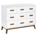 Babyletto Scoot 6-Drawer Dresser - White and Natural Walnut