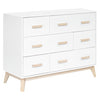 Babyletto Scoot 6-Drawer Dresser - White and Washed Natural - Kid's Stuff Superstore