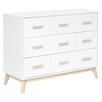 Babyletto Scoot 6-Drawer Dresser - White and Washed Natural