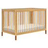 Babyletto Gelato 4-in-1 Convertible Crib with Toddler Kit - Honey with Vegan Tan Leather Feet - Kid's Stuff Superstore