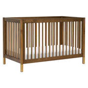 Babyletto Gelato 4-in-1 Convertible Crib with Toddler Kit - Natural Walnut & Gold Feet - Kid's Stuff Superstore