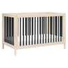 Babyletto Gelato 4-in-1 Convertible Crib with Toddler Kit - Washed Natural / Black - Kid's Stuff Superstore