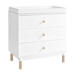 Babyletto Gelato 3-Drawer Changer Dresser with Changing Tray - White and Washed Natural