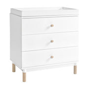 Babyletto Gelato 3-Drawer Changer Dresser with Changing Tray - White and Washed Natural - Kid's Stuff Superstore