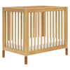 Babyletto Gelato 4-in-1 Convertible Mini Crib - Honey with Vegan Tan Leather Feet - Kid's Stuff Superstore