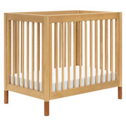 Babyletto Gelato 4-in-1 Convertible Mini Crib - Honey with Vegan Tan Leather Feet - Kid's Stuff Superstore