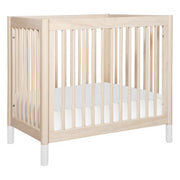 Babyletto Gelato 4-in-1 Convertible Mini Crib - Washed Natural / White - Kid's Stuff Superstore