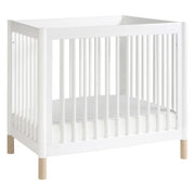 Babyletto Gelato 4-in-1 Convertible Mini Crib - White / Washed Natural - Kid's Stuff Superstore