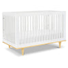 Davinci Marley 3-in-1 Convertible Crib - White Finish and Natural Legs - Kid's Stuff Superstore