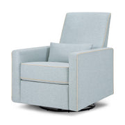 Davinci Piper Recliner - Heathered Blue with Cream Piping - Kid's Stuff Superstore