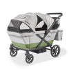 Larktale Caravan Coupe Quad Stroller Wagon - Gray/Green - Kid's Stuff Superstore