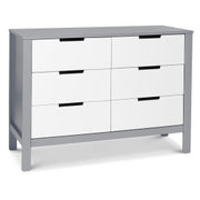 DaVinci Colby 6-Drawer Double Dresser - Grey and White - Kid's Stuff Superstore