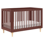 Babyletto Lolly 3-in-1 Crib with Toddler Bed Conversion Kit - Crimson/Natural