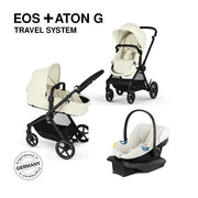 Cybex EOS 5-in-1 Travel System Stroller + Aton G Infant Car Seat - Seashell Beige