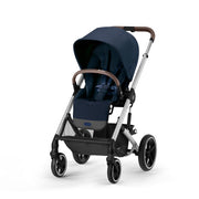 Cybex Balios S Lux 2 Stroller - Silver Frame and Ocean Blue Seat