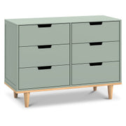 Davinci Marley 6-Drawer Double Dresser - Light Sage and Honey