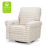 Monogram by Namesake Monroe Pillowback Power Recliner - Tan Gingham