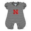 Huskers Bubble Romper Stripes