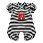 Huskers Bubble Romper Stripes