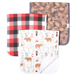 Copper Pearl Burp Cloths - Lumberjack