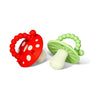 RaZ Chompy Mushroom Silicone Teether 2PK - Red & Green - Kid's Stuff Superstore