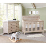 Stella Baby Remi Convertible Flat Top Crib and Double Dresser - Sugarcoat