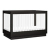 Babyletto Harlow Acrylic 3-in-1 Convertible Crib with Toddler Conversion Kit - Black/Acrylic - Kid's Stuff Superstore