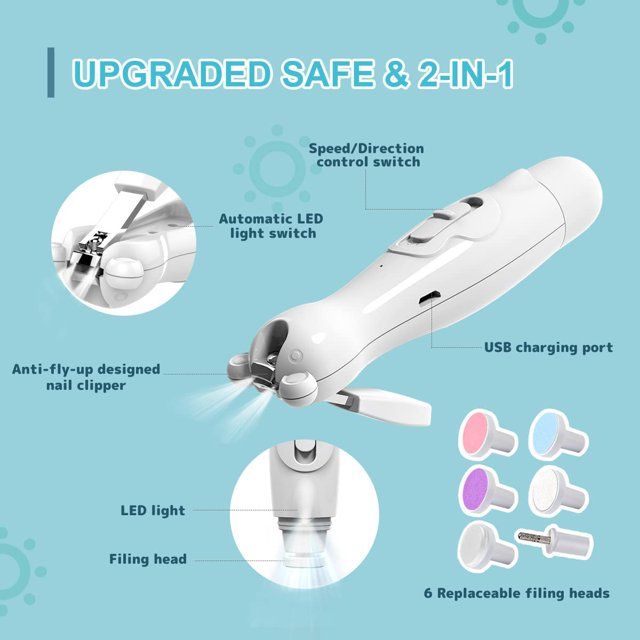 Safety certified Electric Baby Nail Clippers Light Perfect - Temu