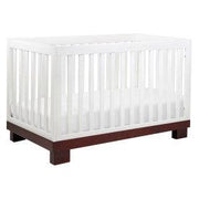 Babyletto Modo 3-in-1 Convertible Crib with Toddler Conversion Kit - Expresso and White - Kid's Stuff Superstore