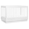 Babyletto Harlow Acrylic 3-in-1 Convertible Crib with Toddler Conversion Kit - White/Acrylic - Kid's Stuff Superstore
