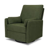 DaVinci Ethan Swivel Recliner - Performance Forest Green Linen