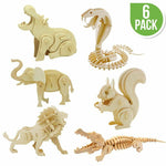 DIY 6 Pack 3D Puzzle: Wild Animals