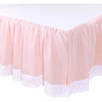 Farmhouse Crib Skirt - Pink