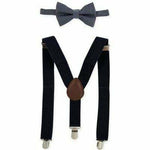 Bow Tie & Suspender - Navy
