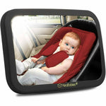 Baby Car Seat Mirror - Large Matte Black