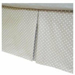 Brixy Bed Skirt 14" - Gray with White Dots
