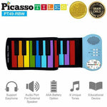 PicassoTiles 49 Colorful Key Roll-Up Educational Keyboard
