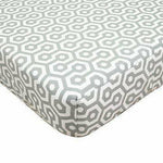 Brixy Percale Crib Sheet - Gray Honeycomb