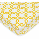 Brixy Percale Crib Sheet - Golden Yellow