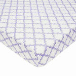 Brixy Percale Crib Sheet - Lavendar Moroccan