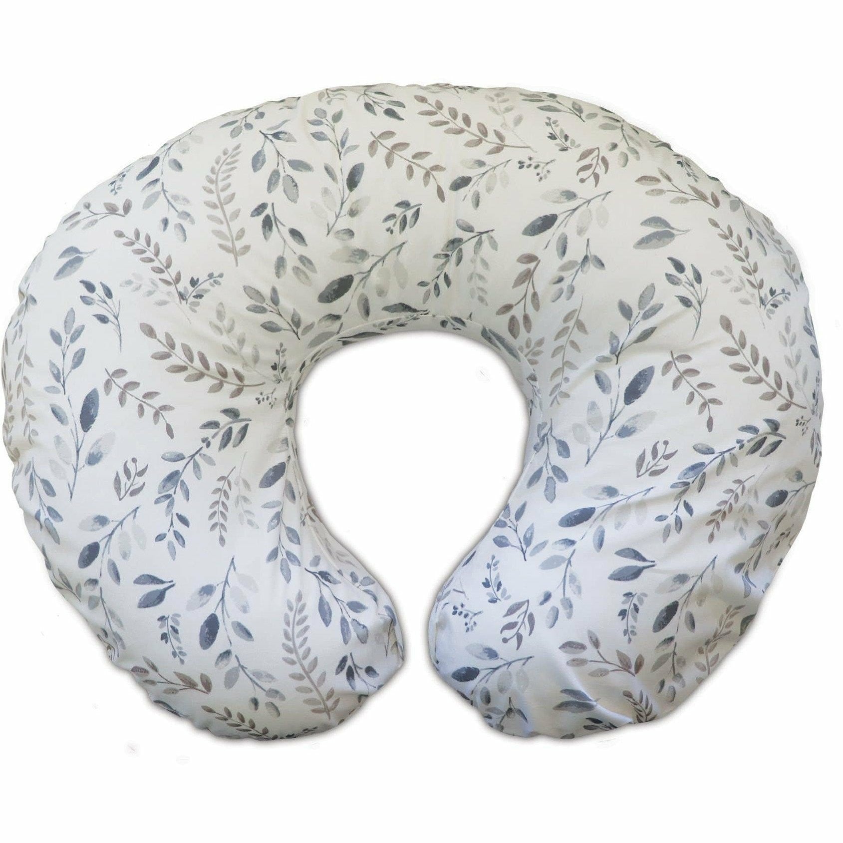 Boppy Original Feeding and Infant Support Pillow, Gray/Taupe Leaves
